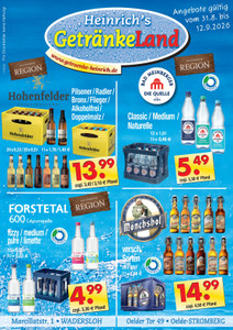Heinrich's Getränkeland Prospekt - Angebote ab 31.08.