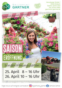 Gärtnerei Gärtner Prospekt - Saison-Eröffnung!