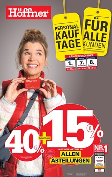 Höffner Prospekt - Personal Kauf Tage - Seite 1