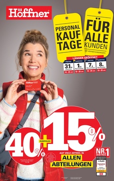 Höffner Prospekt - Personal Kauf Tage - Seite 1