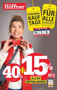 Höffner Prospekt - Personal Kauf Tage - Seite 1