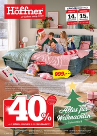 Höffner Prospekt - 40% Auf möbel, Küchen & im Fachmarkt