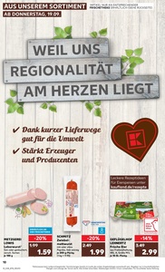 Kaufland Prospekt - Regionale Angebote ab 19.09.