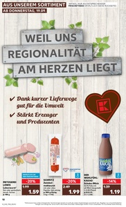 Kaufland Prospekt - Regionale Angebote ab 19.09.