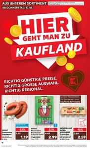 Kaufland Prospekt - Regionale Angebote ab 17.10.