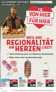Kaufland Prospekt - Regionale Angebote ab 17.07.