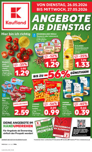 Kaufland Prospekt - Di-Mi Angebote ab 26.05.