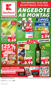 Kaufland Prospekt - Mo-Mi Angebote ab 22.06.