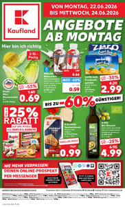 Kaufland Prospekt - Mo-Mi Angebote ab 22.06.