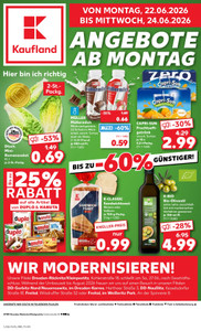Kaufland Prospekt - Mo-Mi Angebote ab 22.06.