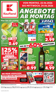 Kaufland Prospekt - Mo-Mi Angebote ab 22.06.