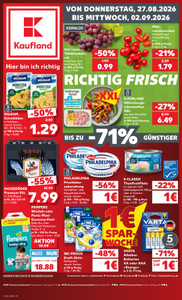 Kaufland Prospekt - Angebote ab 27.08. - Seite 1