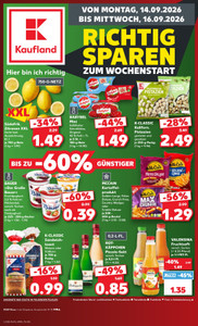 Kaufland Prospekt - Mo-Mi Angebote ab 14.09.