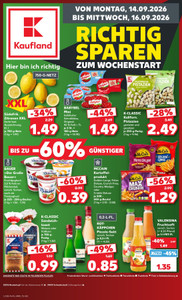 Kaufland Prospekt - Mo-Mi Angebote ab 14.09.
