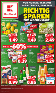 Kaufland Prospekt - Mo-Mi Angebote ab 14.09.