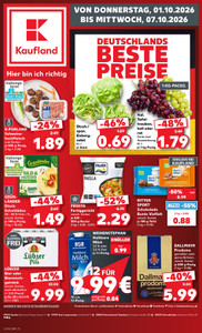 Kaufland Prospekt - Angebote ab 01.10.