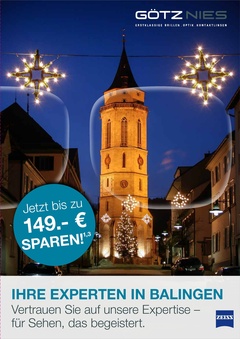 Götz Nies Optiker Prospekt - Ihre Experten in Balingen - Seite 1