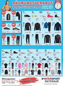 INTERSPORT Prospekt - Räumungsverkauf wegen Saisonwechsel