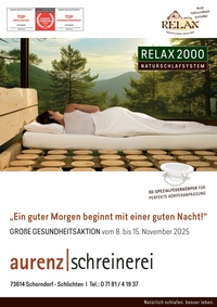 Aurenz Schreinerei Prospekt - Angebote ab 08.11.