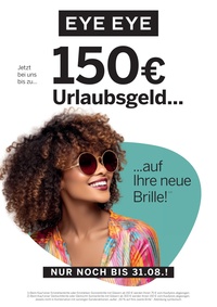 pro optik Prospekt - 150 Euro Urlaubsgeld