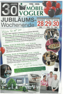 Möbel Vogler Prospekt - Jubiläumswochenende