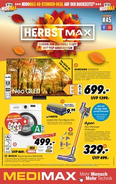 MEDIMAX Prospekt - Herbstmax - Seite 1