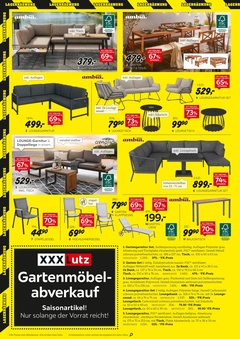 XXXLutz Prospekt - Gartenmöbel-abverkauf