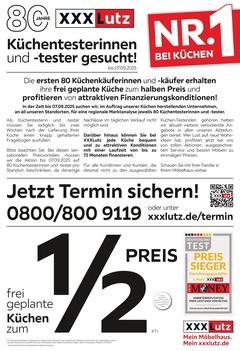 XXXLutz Prospekt - NR. 1 Bei Küchen