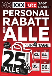 XXXLutz Prospekt - Personal Rabatt für Alle