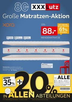 XXXLutz Prospekt - Große Matratzen-Aktion