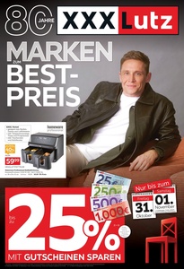 XXXLutz Prospekt - Marken Bestpreis 25%