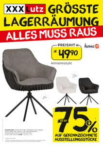 XXXLutz Prospekt - Grösste Lagerräumung