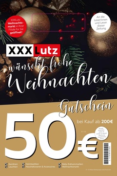 XXXLutz Prospekt - Wünscht Frohe Weihnachten - Seite 1