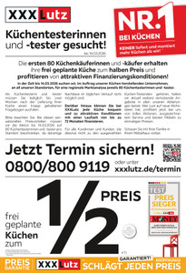 XXXLutz Prospekt - NR.1 Bei Küchen