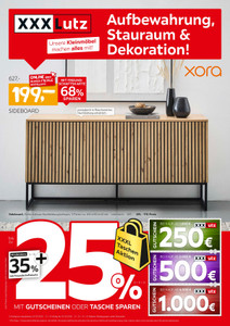 XXXLutz Prospekt - Aufbewahrung, Stauraum & Dekoration!