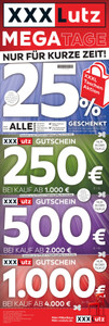 XXXLutz Prospekt - Mega Tage - Seite 1