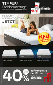 XXXLutz Prospekt - Tempur Fachberatertage
