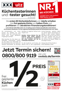 XXXLutz Prospekt - NR. 1 Bei Küchen