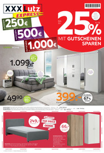 XXXLutz Prospekt - 25% Mit Gutscheinen Sparen