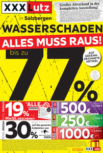 XXXLutz Prospekt - Wasserschaden