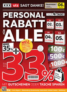 XXXLutz Prospekt - Personal Rabatt für Alle