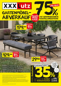XXXLutz Prospekt - Gartenmöbel-Abverkauf