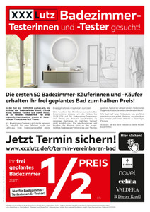 XXXLutz Prospekt - Badezimmer Tester