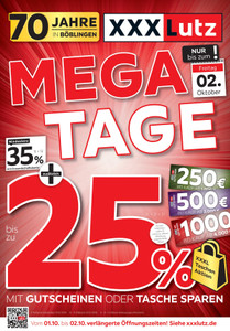 XXXLutz Prospekt - Mega Tage