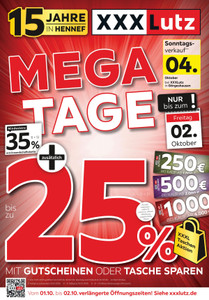 XXXLutz Prospekt - Mega Tage