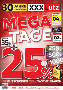XXXLutz Prospekt - Mega Tage