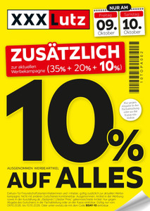 XXXLutz Prospekt - Zusätzlich 10% Auf Alles