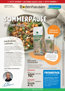 Reformhaus Prospekt - Angebote ab 31.07.