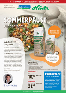 Reformhaus Prospekt - Aktionen August 2026