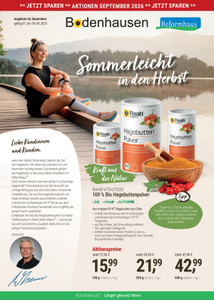 Reformhaus Prospekt - Angebote ab 01.09.